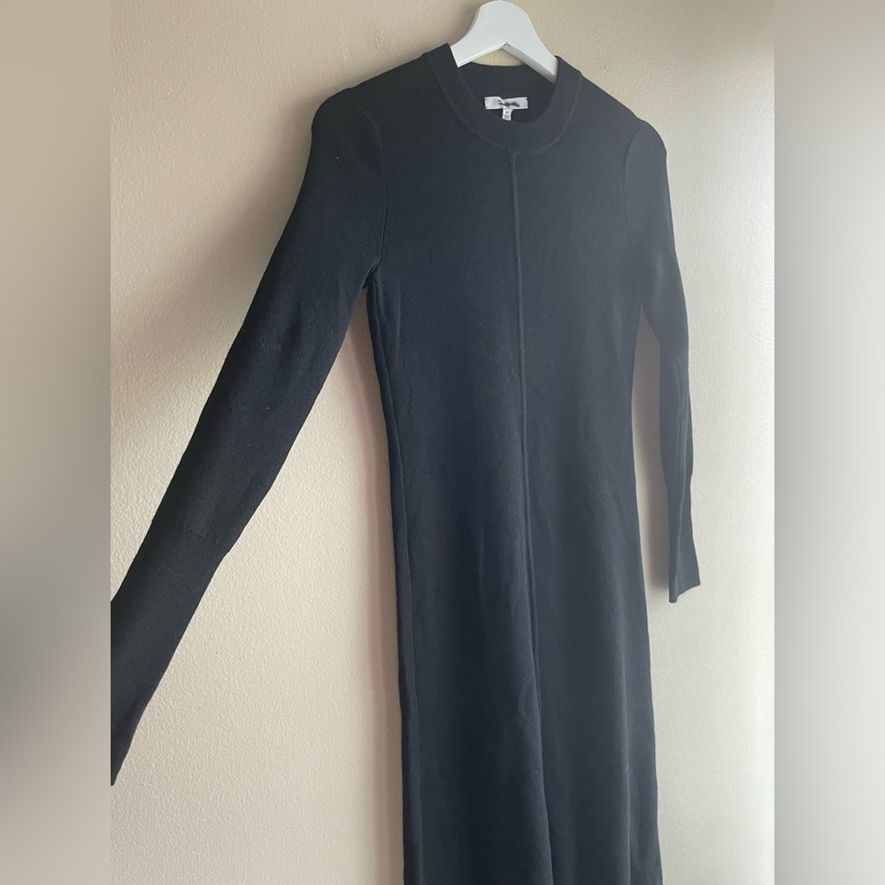 New Madewell Merino Wool Sweater Maxi Dress Black Size XS - Picture 9 of 15